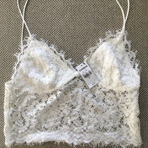 White Lace Crop Top/Bralet